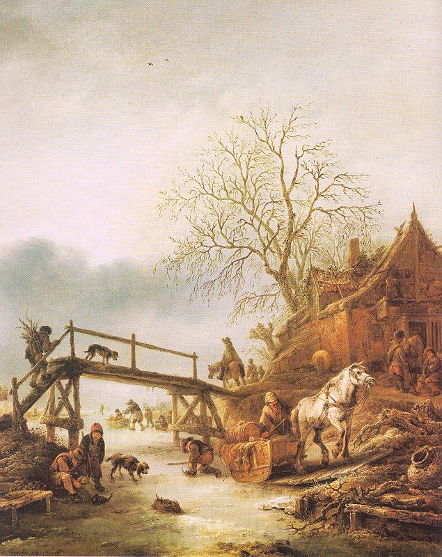 Ostade, Isaack Jansz. van A Winter Scene with an Inn